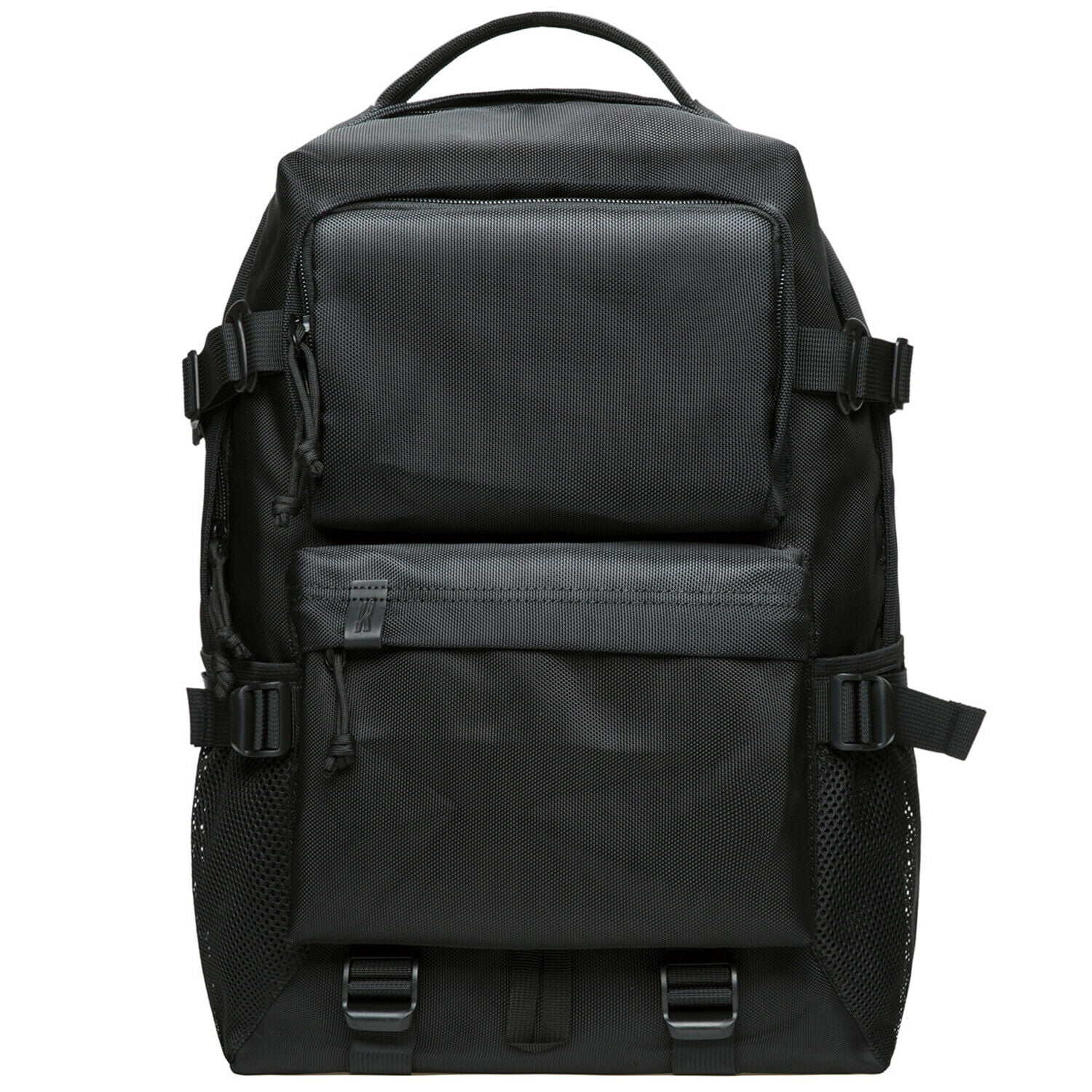 KAUKKO Sac à Dos Décontracté Vintage en Polyester et Cuir (Nylon Noir)