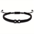 thumbnail image 1 of YSABOXY Heart Initial Bracelets 26 Letters Initial Bracelet A-Z Braided UK, 1 of 6