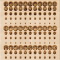 thumbnail image 1 of Ahgly Company Machine Washable Indoor Square Transitional Deep Peach Orange Area Rugs, 8' Square, 1 of 7