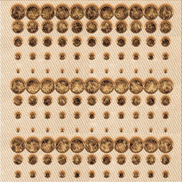 Ahgly Company Machine Washable Indoor Square Transitional Deep Peach Orange Area Rugs, 8' Square