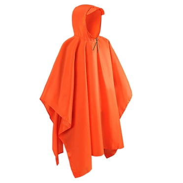 Poncho de Pluie à Capuche Imperméable Manteau de Pluie Veste pour Hommes Femmes Adultes