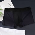 thumbnail image 2 of Ice Silk Thin Style Traceless Boxers Business Breathable Mens Summer Comfortable Boxers, 2 of 3
