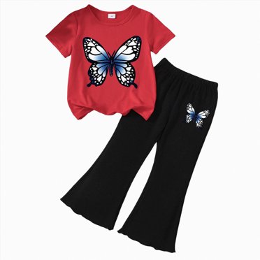 gdxvjhbj Outfit for Girls Newborn Baby Girl Clothes Infant Spring Summer Outfits Gifts Bottoms Pant Sets for Girls 4T 5T (D,4-5 Years)