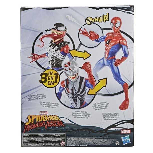 Marvel Spider-Man Maximum Venom, Spider-Man Venom Gear, 12-Inch