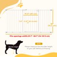 thumbnail image 3 of PawHut 30 Inch High Pet Gate, Dog Gate for Stairs, 29"-58" Width, 3 of 10