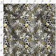 thumbnail image 3 of Soimoi Yellow Velvet Fabric Leopard Animal Skin Printed Fabric 1 Yard 58 Inch Wide, 3 of 6