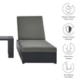 thumbnail image 2 of Modway Tahoe Ensemble de Chaise Longue 3 Pcs en Gris Charbon, 2 of 7
