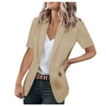 thumbnail image 1 of TIMIFIS Blazer Cardigan for Women Short Sleeve Open Front Cardigan Solid Color Jacket Work Office Blazer Outfall Business Clothes, 1 of 4