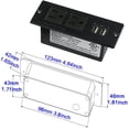 thumbnail image 3 of Desktop Power Bar with 2 Outlets 2 USB Ports Recessed Flush Mountable Power Strip, 3 of 5