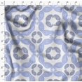 thumbnail image 4 of Soimoi Blue Moss Georgette Fabric Floral & Block Printed Fabric 1 Yard 42 Inch Wide, 4 of 5