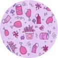 thumbnail image 1 of Ahgly Company Machine Washable Indoor Round Transitional Purple Area Rugs, 5' Round, 1 of 7