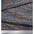 thumbnail image 3 of Soimoi Rayon Tissu Corail & Poisson Océan Tissu Imprimé 1 Yard 42 Inch Wide, 3 of 3