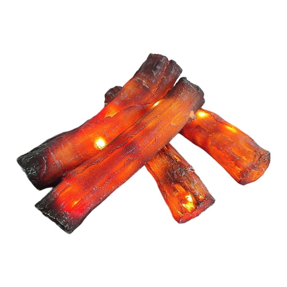 predolo 4x Flameless Fireplace Log Light Simulation Firewood Fireplace Decoration Indoor 32.8 cm
