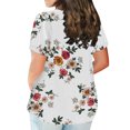 thumbnail image 4 of EGNMCR Hauts Grande Taille pour Femmes Décontractés à Imprimé Manches Courtes Col Rond Été Hauts Amples T-Shirt Blouse, 4 of 6