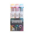 thumbnail image 2 of Dvkptbk Plastic Multicolor Ballpoint Pen Set 28 Colors Ballpoint Pen Set One Multi-color Ballpoint Pen Colorful Soft Grip Handbook Marker 0.8mm Student Drawing Pen, 2 of 6