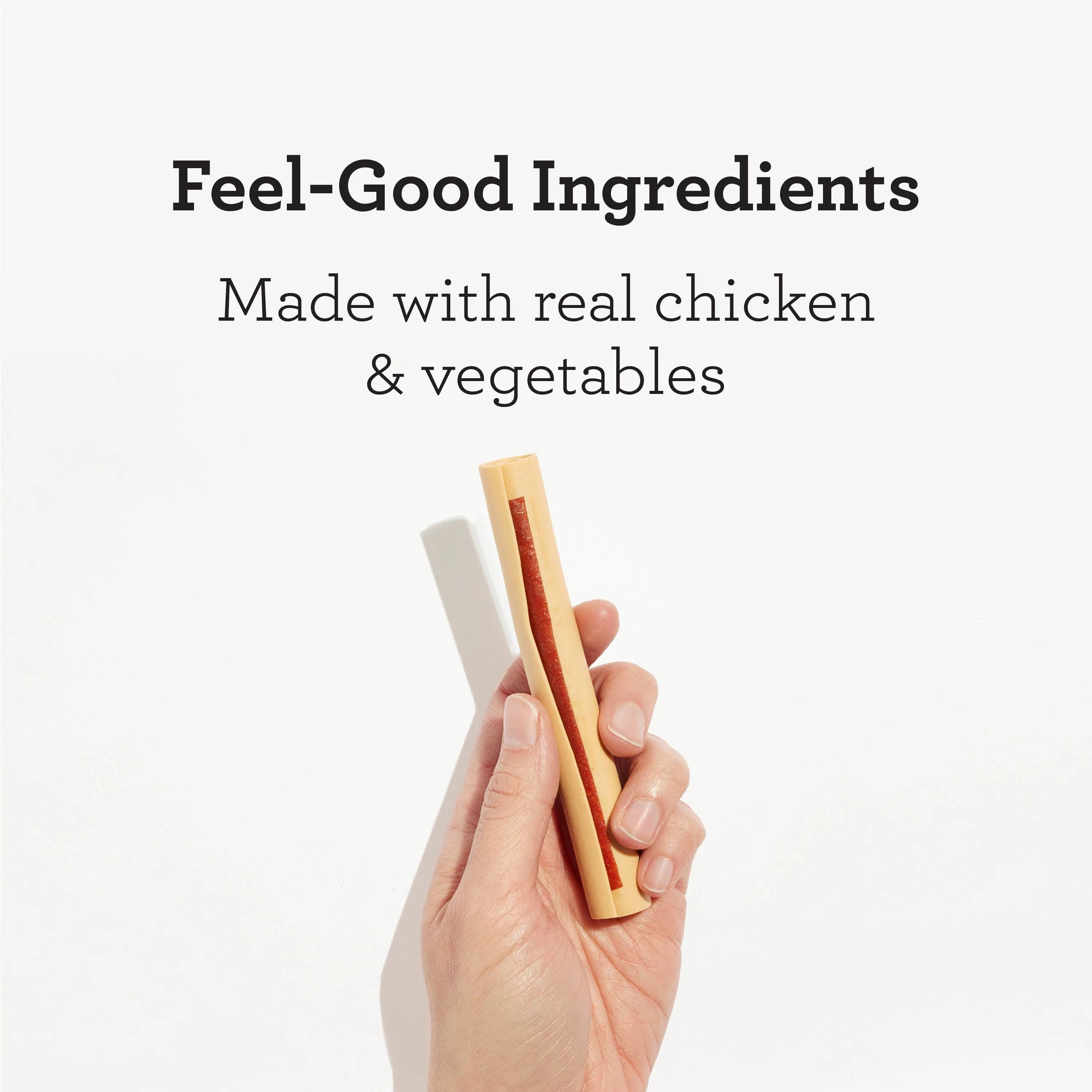 DreamBone DreamSticks sans grains – Friandises pour chiens sans cuir brut, avec vrai poulet et légumes, faciles à digérer