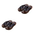 thumbnail image 4 of ZheElen Japanese Clogs Slippers Geta Sandals Flip Flops for Men Women 36 Blue Round Size 41 2Set, 4 of 6