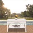 thumbnail image 4 of Afuera Living Table Basse Moderne en Osier pour Patio, Blanc, 4 of 7