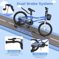 thumbnail image 4 of Costway 18" Kid's Bike with Removable Training Wheels & Basket for 4-8 Years Old  Blue, 4 of 10