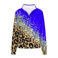 thumbnail image 3 of Mode Hoodies pour Femmes 2023 Sweatshirts Décontractés Sans Capuche Mode Manches Longues Imprimé Demi-Zip Col à Capuche Blouse 50 % de Réduction Liquidation Costumes Halloween/noël, 3 of 4