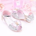 thumbnail image 4 of MIASHUI Chaussures de Fille Robe Chaussures de Princesse Mary Jane Talons Bas Paillettes Fête Mariage Chaussures, Argent, 5,5-6 Ans, 4 of 5