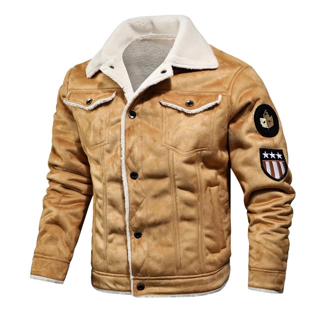 IROINNID Cardigan Moto Homme Réduit Décontracté Couleur Unie Col Rabattu Bouton Chaud Veste en Coton, Kaki