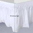 thumbnail image 4 of PiccoCasa Polyester Brushed Bed Skirt with Elastic Dust Ruffles 16" Drop, Twin Snow White, 4 of 9