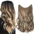 thumbnail image 1 of Synthetic Invisible Wire in Hair Extension Full Head As Natural Curly Wavy, 1 of 5