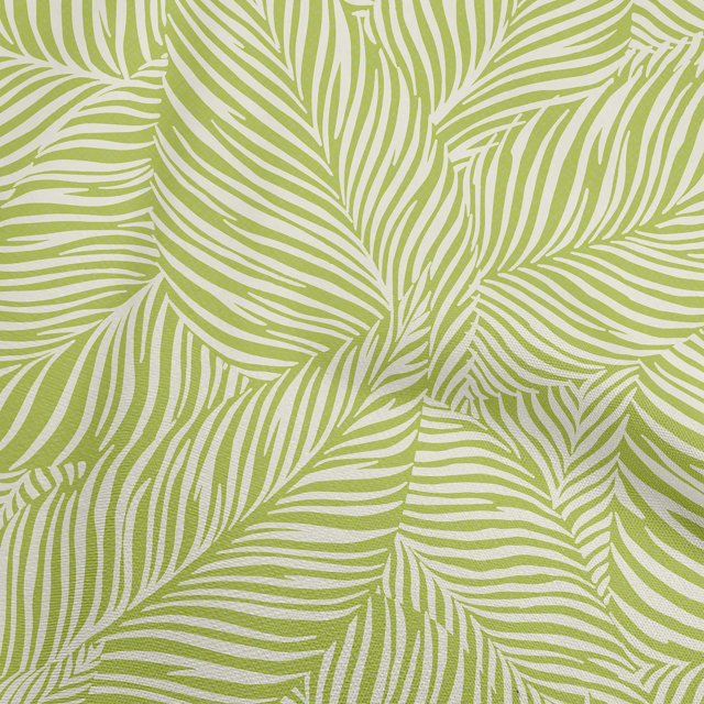 oneOone Polyester Lycra Green2 Tissu Feuilles Matière de Robe Tissu Imprimé Tissu au Yard 56 Pouces de Large