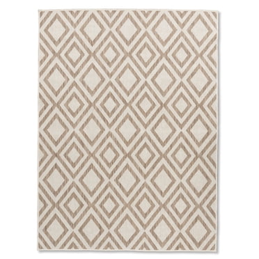 Erbanica Gemini Reversible Quick Dry Indoor Outdoor Rug, 8' x 10', Grey and Mocha, Easy to Clean