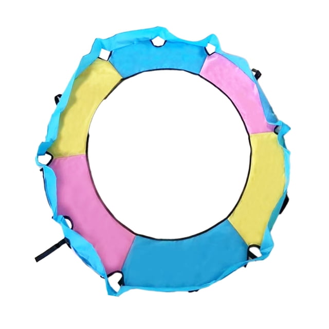 braveheart Housse de Ressort de Trampoline Résistante aux Déchirures Épaisse Cadre Résistant à l'Eau Coussinet Rond Jaune Bleu Rose 1,4 m