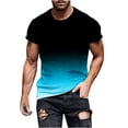 thumbnail image 2 of T-Shirts Hommes T-Shirts Graphiques, Chemises Graphiques pour Hommes à la Mode, Été Casual Chemises pour Hommes Pull à Manches Courtes, Hommes Casual Col Rond Pull d'Impression Sport Shorts Manches T Chemise Blouse, 2 of 5