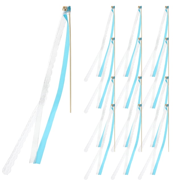 20 Pcs Bâtons de Fée de Mariage Ruban Baguettes de Fée Bâtons de Fée Décoration de Fête de Mariage