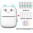 thumbnail image 1 of Mini Printer Portable, Rechargeable Battery Equipped Inkless Sticker Printer for Multipurpose Printing, Clear Printing with Thermal Paper Included, Compatible with iOS + Android, 1 of 6