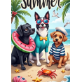 thumbnail image 4 of Bright Colors Hello Summer Dog Banner Tropical Design Beach Theme for Summer Party Outdoor Decoration Beach Events, 4 of 4