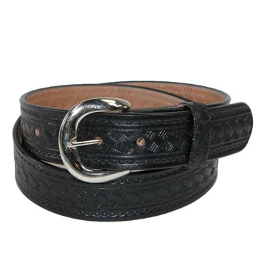 CTM® Ceinture Western en Cuir avec Boucle Amovible (Grande Taille pour Hommes)