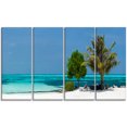 thumbnail image 2 of Beach with White Sand and Turquoise Water - Modern Seascape Canvas Artwork, 2 of 3