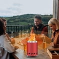 thumbnail image 3 of Wood-Burning Outdoor Stove | Portable Patio Heater for Courtyard Bonfires | Steel Construction, Compact Design, 3 of 7