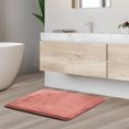 thumbnail image 2 of 1 Small Clara Clark Bath Mat Bathroom Rug - Absorbent Memory Foam Bath Rugs - Non-Slip, Thick, Cozy Velvet Feel Microfiber Bathrug, Plush Shower, Toilet- Floor Bathmats Carpet - Misty Rose - 17"x24", 2 of 6