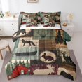 thumbnail image 1 of Erosebridal Rustic Animal Bedding Sets Queen Size, Farm Lodge Cabin Comforter Sets with Sheets, Patchwork Decor, 7 Pieces, 1 of 5