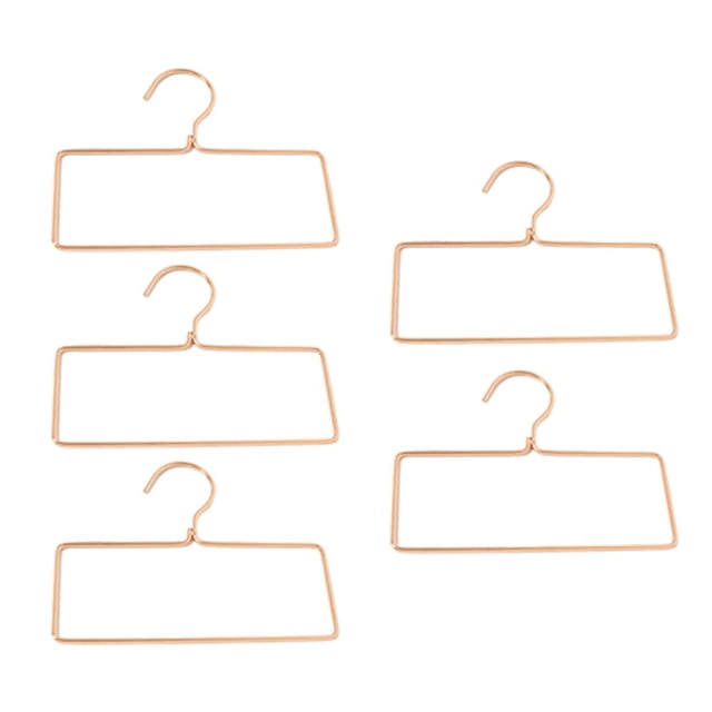 5pcs Hanging Metal Clothes Hanger Square Shape Towel Rack Bathroom RObe Holder