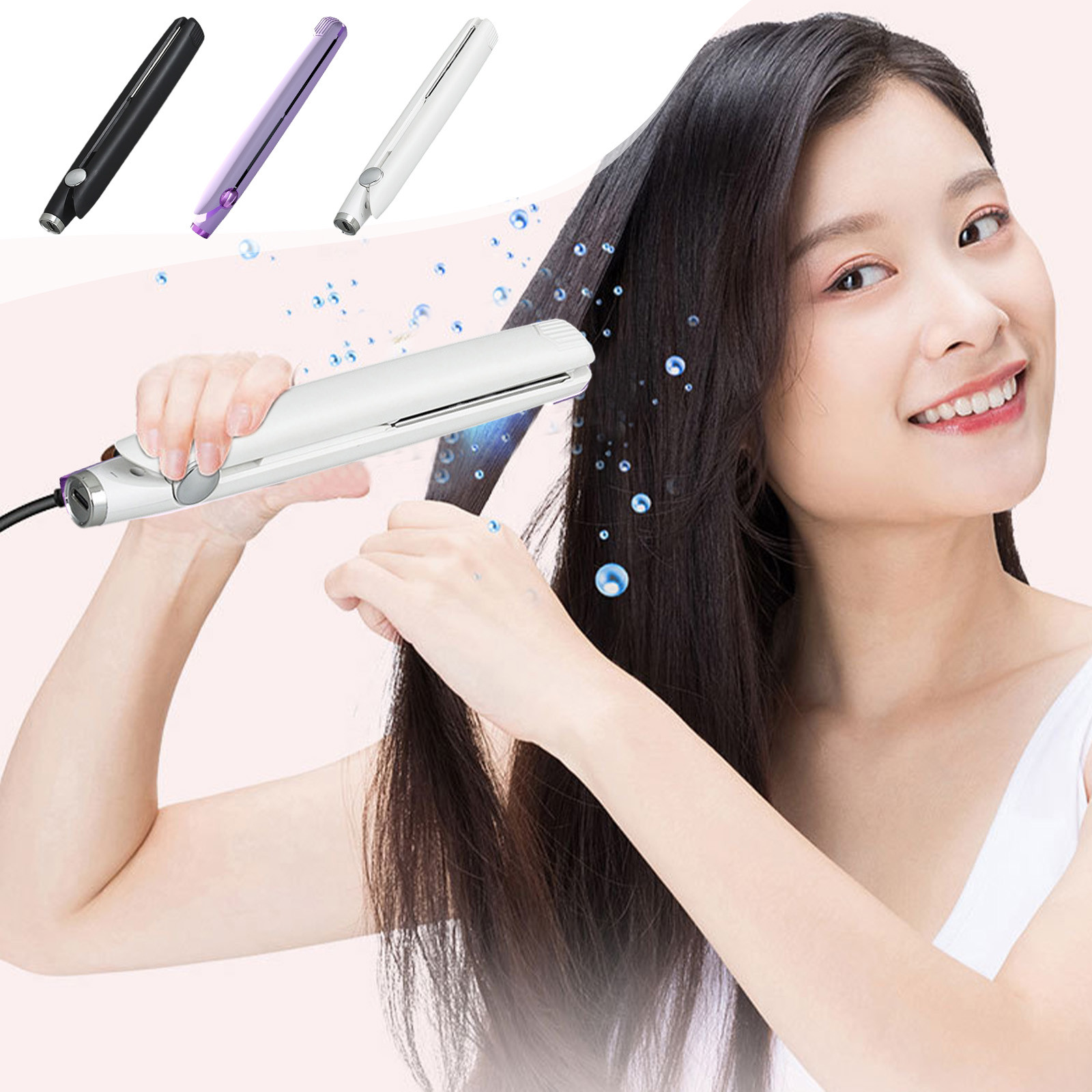 mtvxesu USB Interface Curling Iron Mini Splint Portable Straight Hair Curling-use Natural Curls, Hair Curler, Curling Wand,Negative Hair Straightener Without Damag Sale