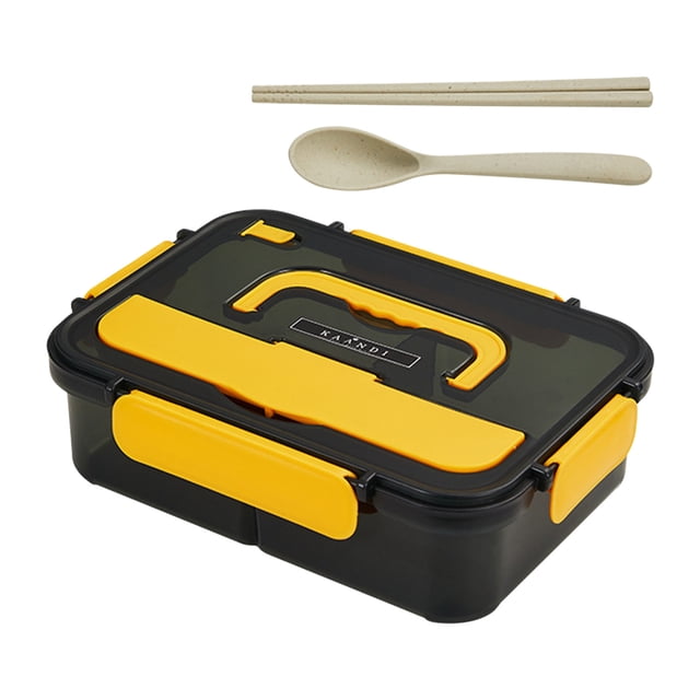 Dvkptbk Larg Lunchbox Compartment Lunch Box Large Capacity Plastic Microwave Oven Lunch Box with Cutlery Work Students Portable Lunch Box Set Kitchen Essentials
