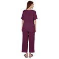 thumbnail image 4 of Inkmeso Ensemble de Pyjama à Manches Courtes pour Femmes, T-Shirt Henley et Ensemble de Vêtements de Nuit, 4 of 7