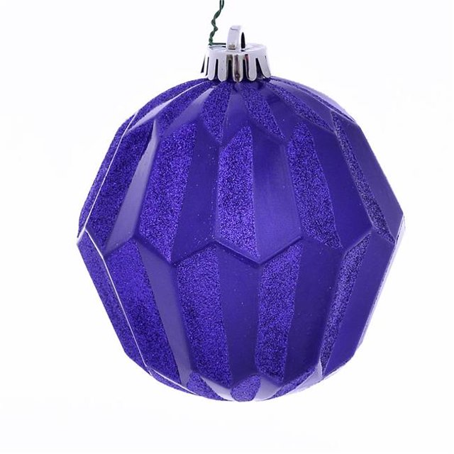 Vickerman MC190866D Boule Facettée Pailletée Violette 5 Po. - 3 par Sac