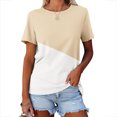 thumbnail image 2 of Birdeem T-Shirt d'Été pour Femmes à Col Rond à Manches Courtes Assorti de Couleurs Haut/chemise à Col Rond à Manches Courtes, 2 of 12