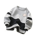thumbnail image 1 of RXIRUCGD Chandail à Col Rond Imprimé pour Filles, Chandail à Capuchon pour Enfants, Haut Sans Capuche, Haut Brodé de Fleurs, Gris, Taille : 15 Ans, 1 of 2