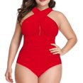thumbnail image 5 of Maillots de Bain pour Femmes une Pièce Contrôle du Ventre Croisé devant Dos Nu Maillot de Bain, 5 of 5