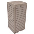 thumbnail image 1 of Sunnydaze Outdoor Trash Can - Polypropylene Resin - Light Gray - 39 Gallons, 1 of 10