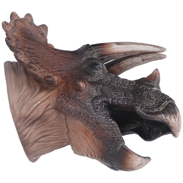 Dinosaur Hands, Triceratops Puppet Rubber Hand Painted Appearance Comfortable Grip For Storytelling For Teacher For Child For Puppet Shows
